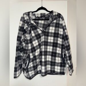 Penningtons Black and White Plaid Sweater